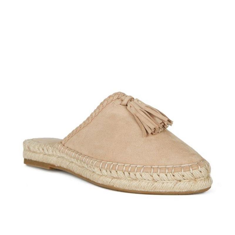 Joie Walda Espadrilles Slides Powder Size 8 Suede Upper Euc